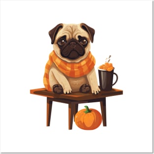 Pugkin Spice Latte Posters and Art